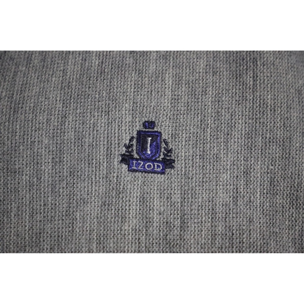 VTG Izod Golf Vest Sweater Mens XXL Gray Made in USA Knit Pullover Classic Prep - Picture 3 of 9